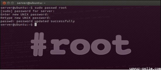 Ubuntu Root Aktif Etmek